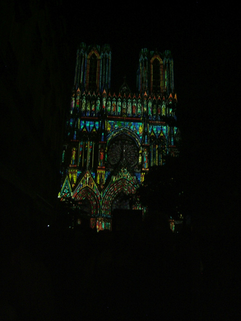 Cathédrale de Reims, son & lumière du 14 mai 2011.