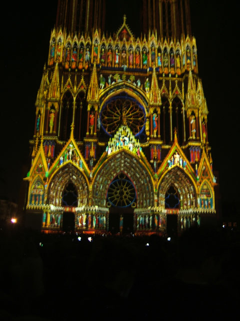 Cathédrale de Reims, son & lumière du 14 mai 2011.