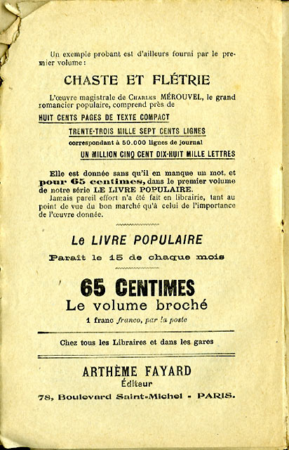 Collection 'Le Livre Populaire'