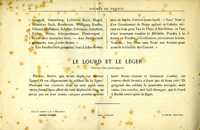 Poèmes de france, numéro 1, page 8