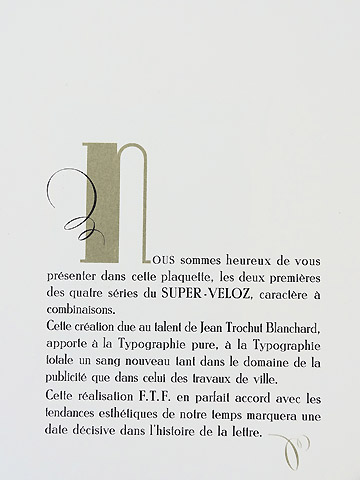 Catalogue du Super-Veloz.